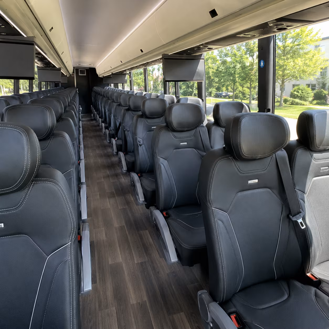 moreno valley 56 passenger charter bus inside