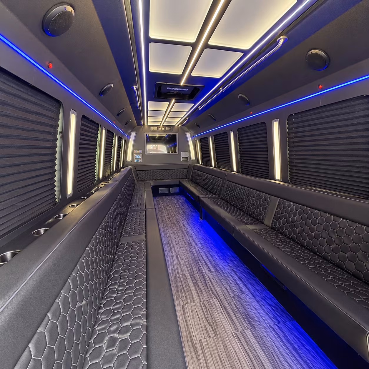 moreno valley party bus rental interior